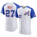 Broks A.Braves #27 Austin Riley Player White Authentic City Connect Stitched Jerseys