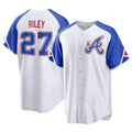 Broks A.Braves #27 Austin Riley Player White Replica City Connect Stitched Jerseys