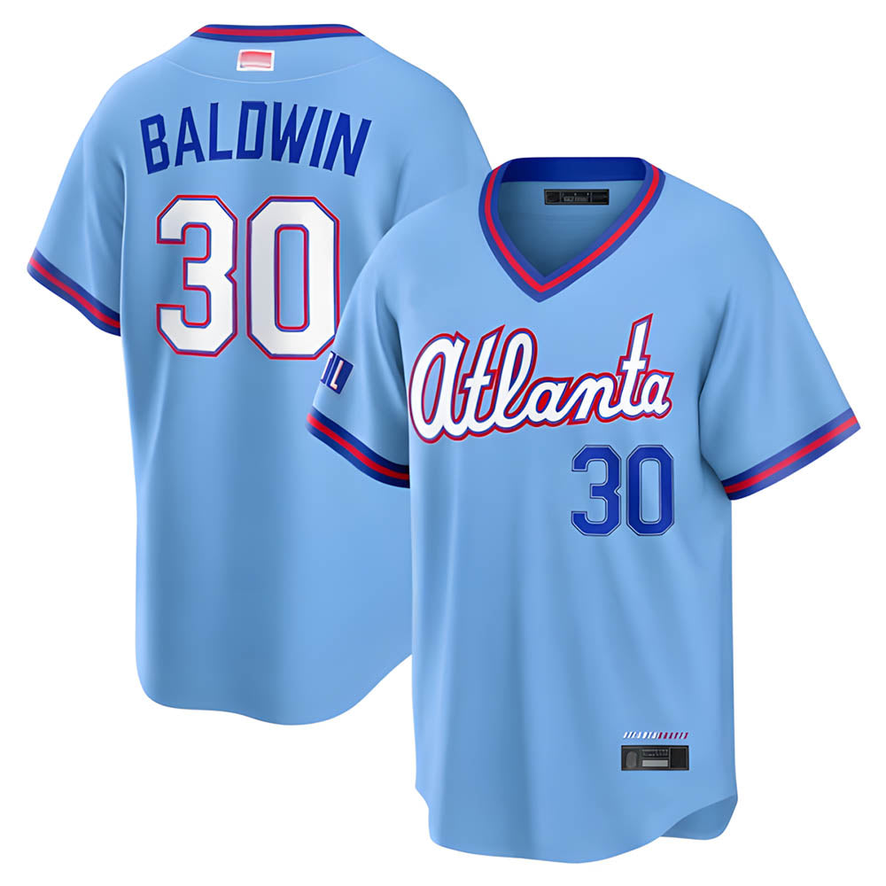 Rebec A.Braves #30 Drake Baldwin player Blue 2026 City Connect Stadium Stitched Jerseys