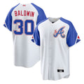 Rebec A.Braves #30 Drake Baldwin player White City Connect Stitched Jerseys