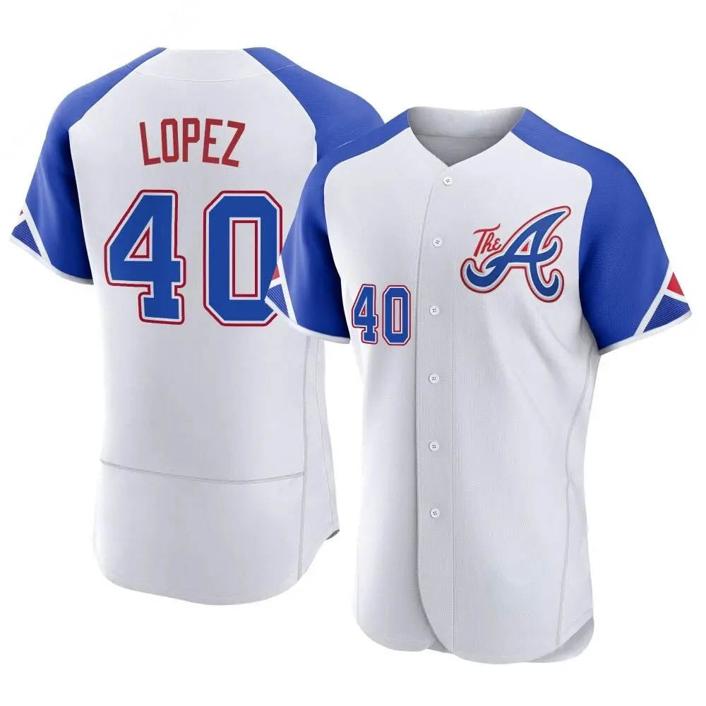 Rebec A.Braves #40 Reynaldo Lopez player White Authentic City Connect Stitched Jerseys