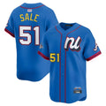 Rebec A.Braves #51 Chris Sale Player Blue National League Limited Stitched Jerseys