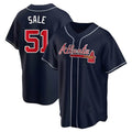 Rebec A.Braves #51 Chris Sale Player Navy City Connect Stitched Jerseys