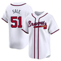 Rebec A.Braves #51 Chris Sale Player White Limited Home Stitched Jerseys