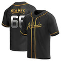 Rebec A.Braves #66 Grant Holmes Player Black&Gold Replica en Alternate Stitched Jerseys