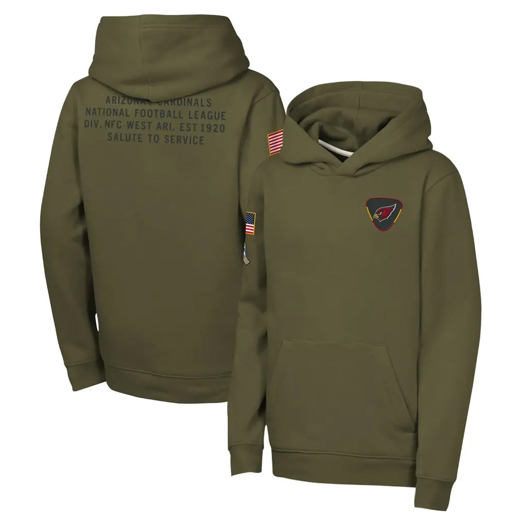 Rebec A.Cardinals Olive 2025 Salute to Service Fleece Hoodie Blank Player Stitched Jerseys
