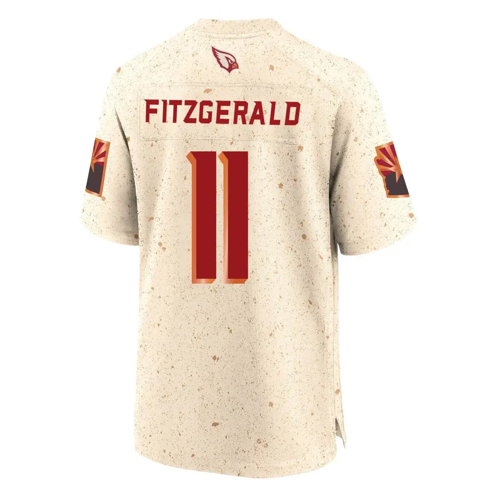 Rebec A.Cardinals #11 Larry Fitzgerald Player Cream Rivalries Collection Game Stitched Jerseys