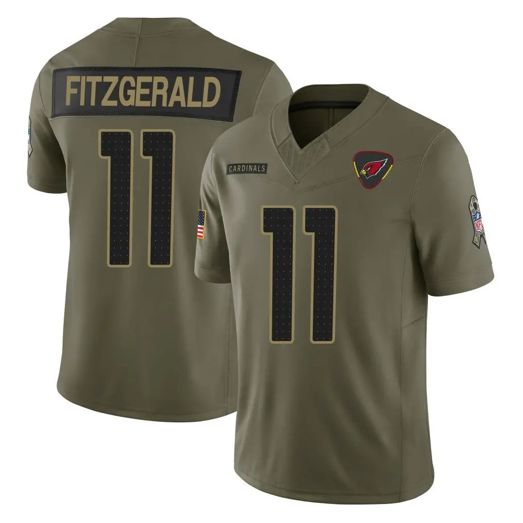 Rebec A.Cardinals #11 Larry Fitzgerald Player Olive Salute To Service Limited Home Game Stitched Jerseys