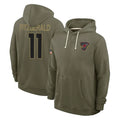 Rebec A.Cardinals #11 Larry Fitzgerald Player Olive Salute to Service Hoodies Stitched Jerseys