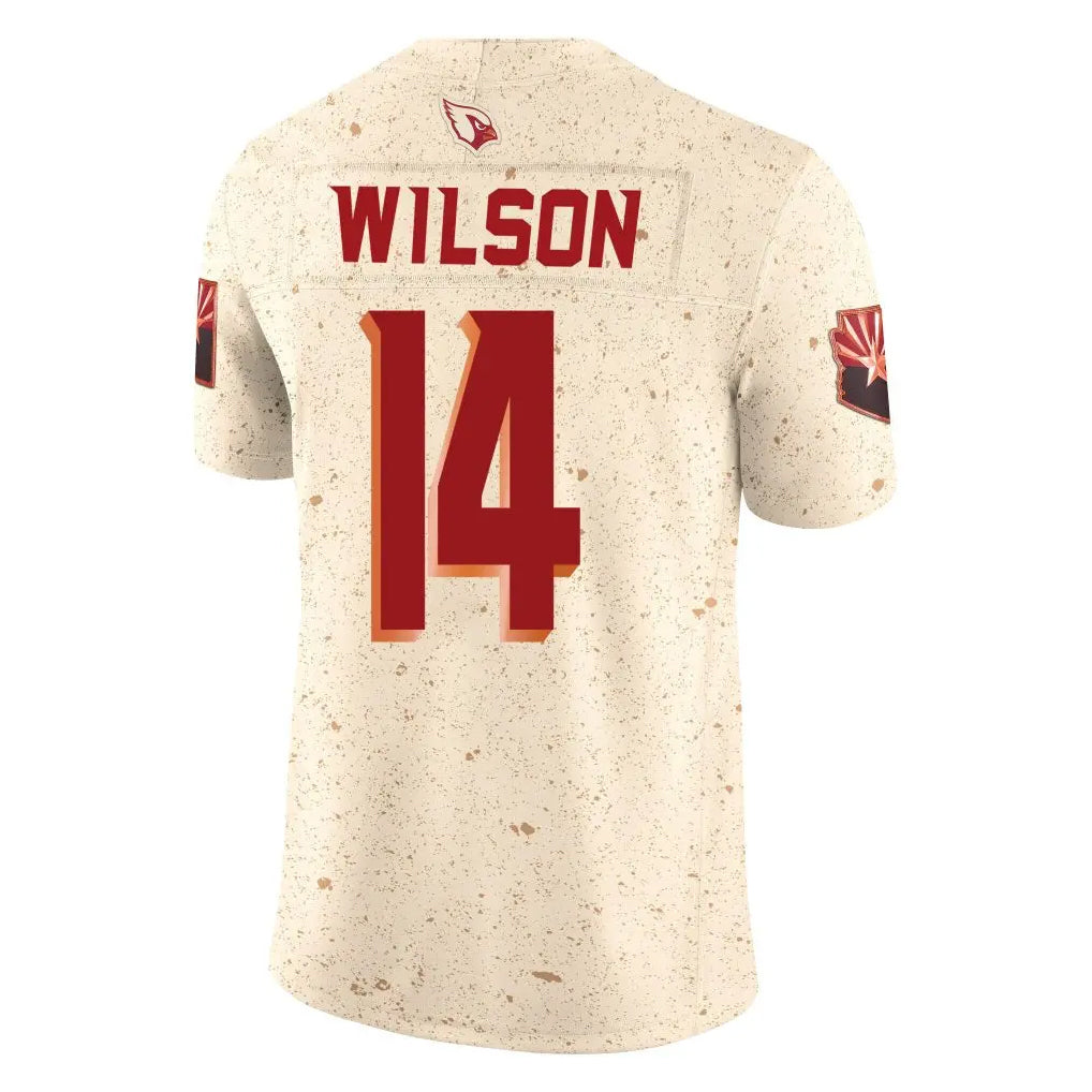 Rebec A.Cardinals #14 Michael Wilson Player Cream Rivalries Collection Vapor Limited Home Game Stitched Jerseys