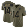 Rebec A.Cardinals #14 Michael Wilson Player Olive Salute To Service Limited Home Game Stitched Jerseys
