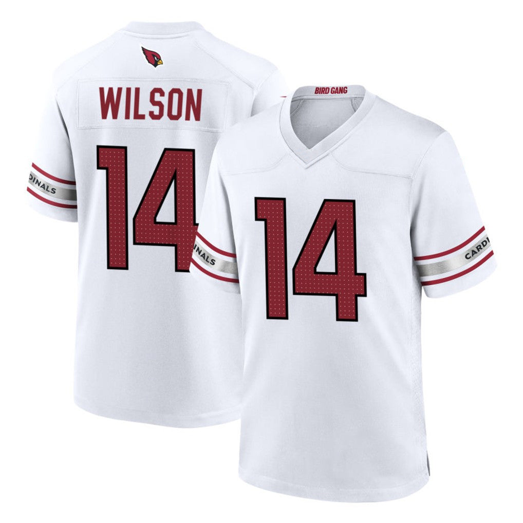 Rebec A.Cardinals #14 Michael Wilson Player White Home Game Stitched Jerseys