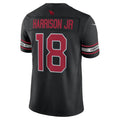 A.Cardinals #18 Marvin Harrison Jr. Black Rebec Alternate Vapor F.U.S.E. Stitched Limited Stitched Jerseys