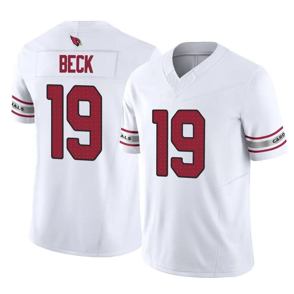 Rebec A.Cardinals #19 Carson Beck Player White Vapor F.U.S.E. Limited Home Game Stitched Jerseys
