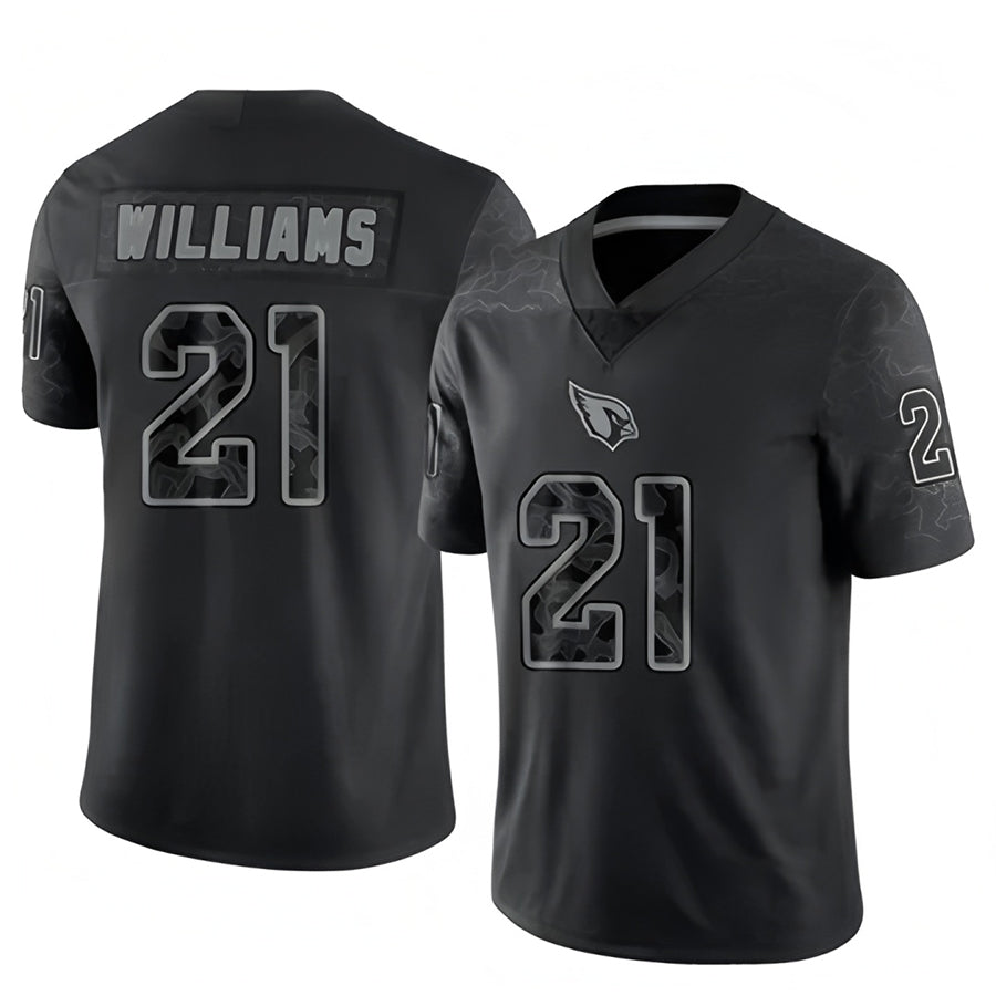 Rebec A.Cardinals #21 Garrett Williams Player Black RFLCTV Limited Stitched Jerseys