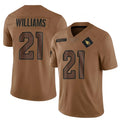 Rebec A.Cardinals #21 Garrett Williams Player Brown Salute To Service Limited Stitched Jerseys
