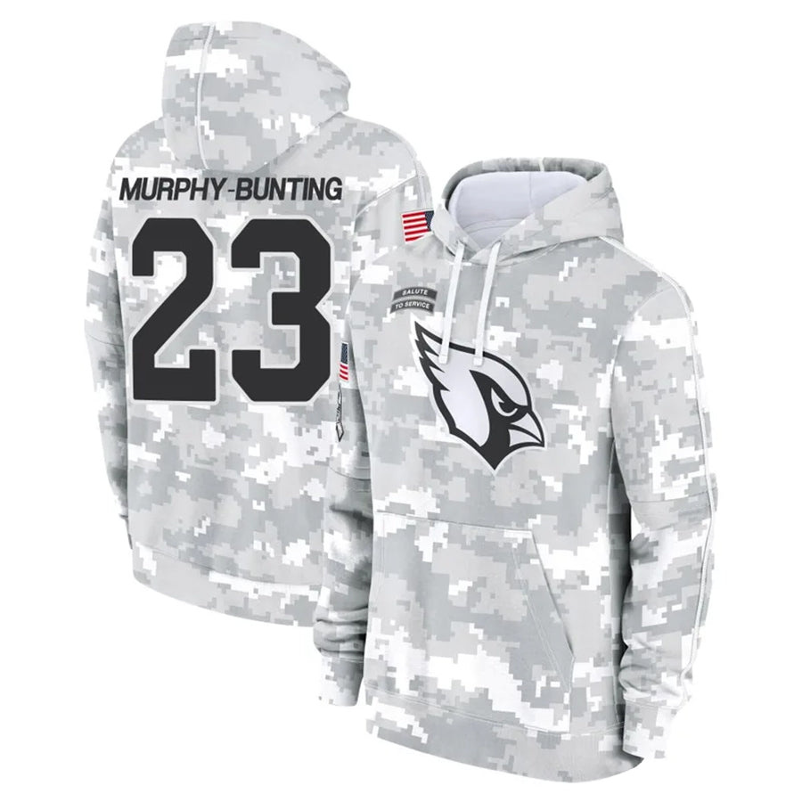 Rebec A.Cardinals #23 Sean Murphy-Bunting Player Camo Salute to Service Hoodies Stitched Jerseys