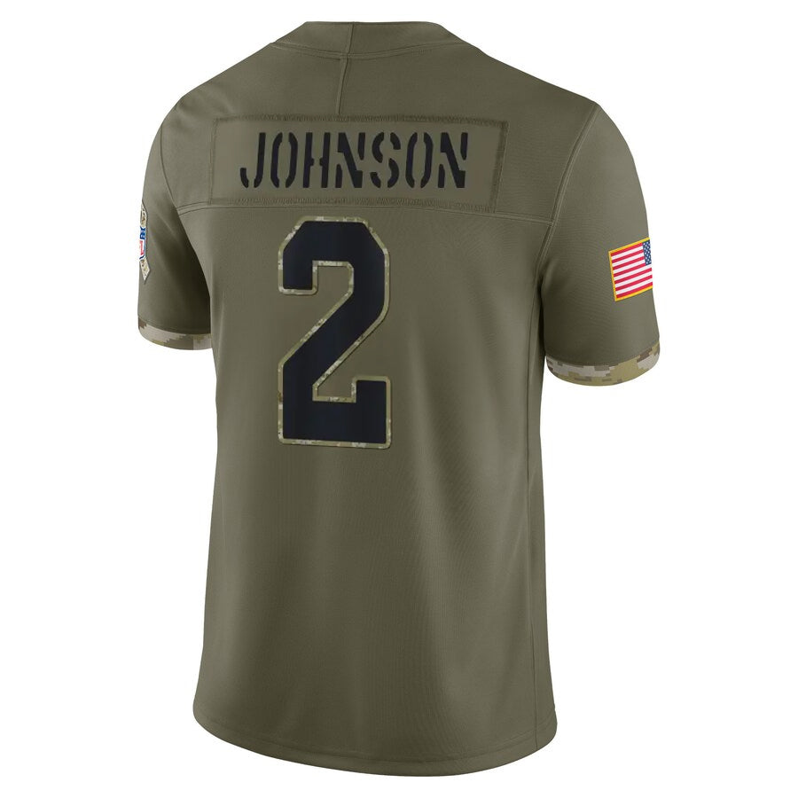 Rebec A.Cardinals #2 Will Johnson Player Olive Salute To Service Limited Game Stitched Jerseys