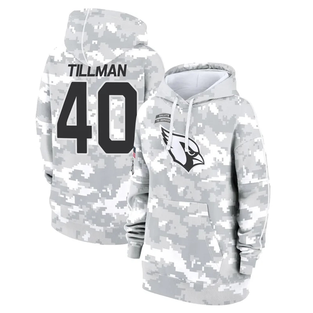 Rebec A.Cardinals #40 Pat Tillman Player Arctic Camo Salute to Service Limited Hoodie Stitched Jerseys