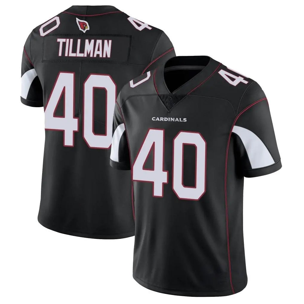 Rebec A.Cardinals #40 Pat Tillman Player Black Vapor Limited Home Game Stitched Jerseys