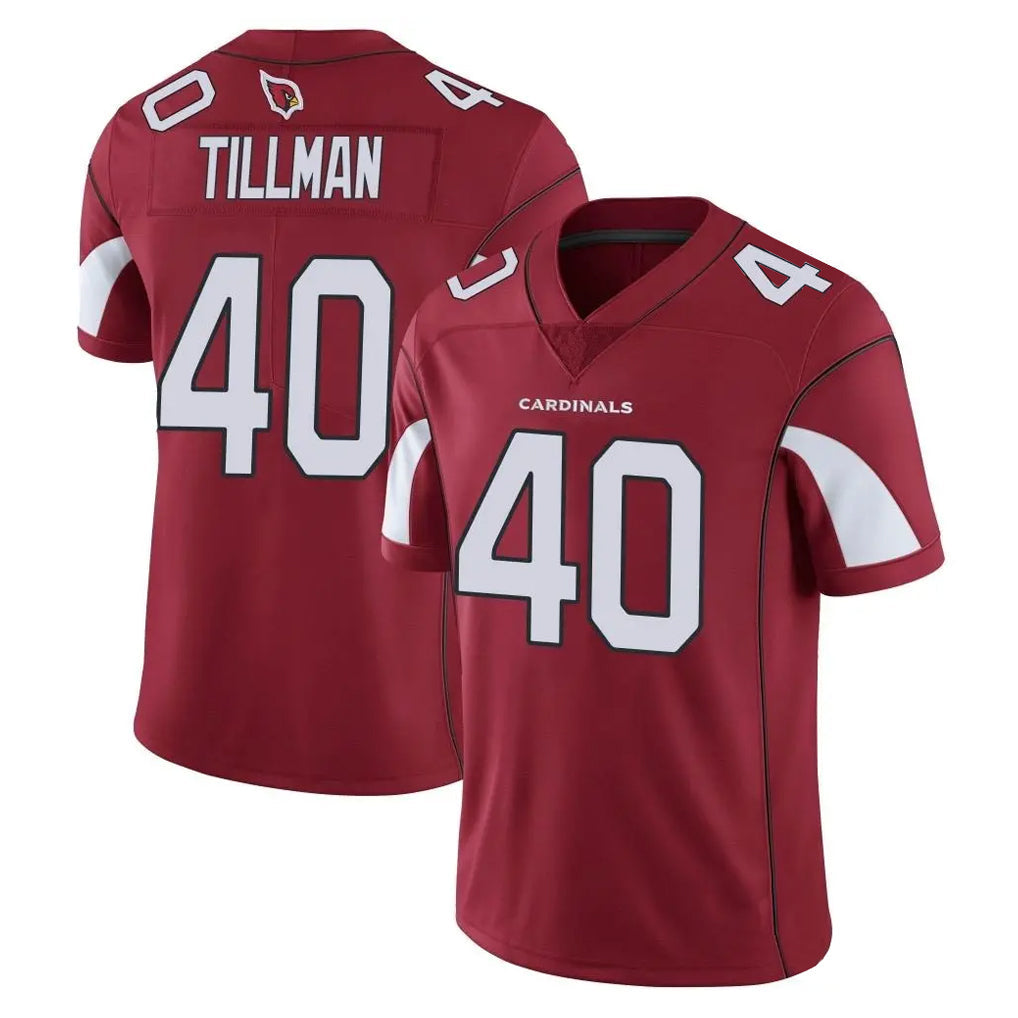 Rebec A.Cardinals #40 Pat Tillman Player Cardinal Vapor Limited Home Game  Stitched Jerseys