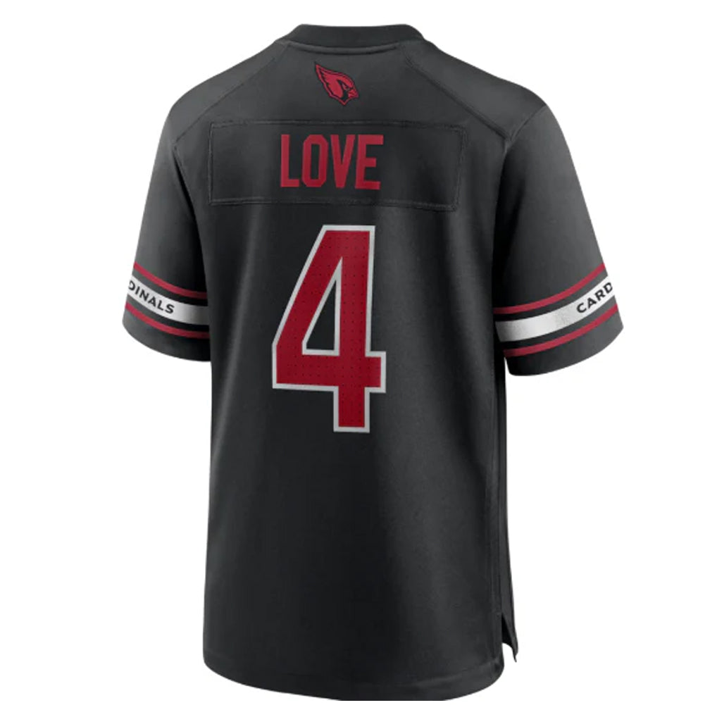 Rebec A.Cardinals #4 Jeremiyah Love Player Black Home Game Stitched Jerseys