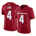 Rebec A.Cardinals #4 Jeremiyah Love Player Cardinal Vapor F.U.S.E. Limited Home Game Stitched Jerseys