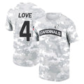 Rebec A.Cardinals #4 Jeremiyah Love Player Salute to Service Hoodies & T-Shirts Football Jerseys