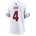 Rebec A.Cardinals #4 Jeremiyah Love Player White Home Game Stitched Jerseys