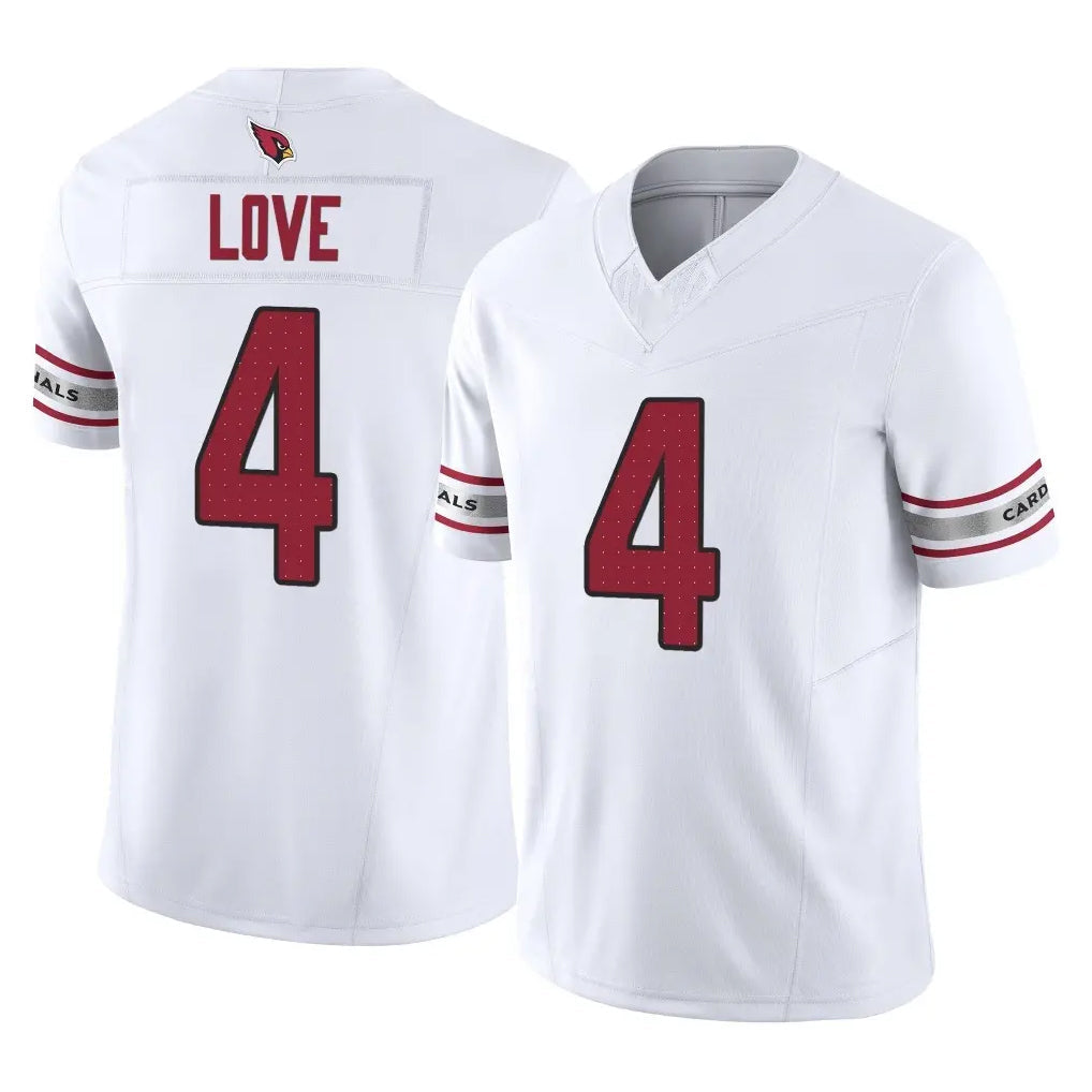 Rebec A.Cardinals #4 Jeremiyah Love Player White Vapor F.U.S.E. Limited Home Game Stitched Jerseys