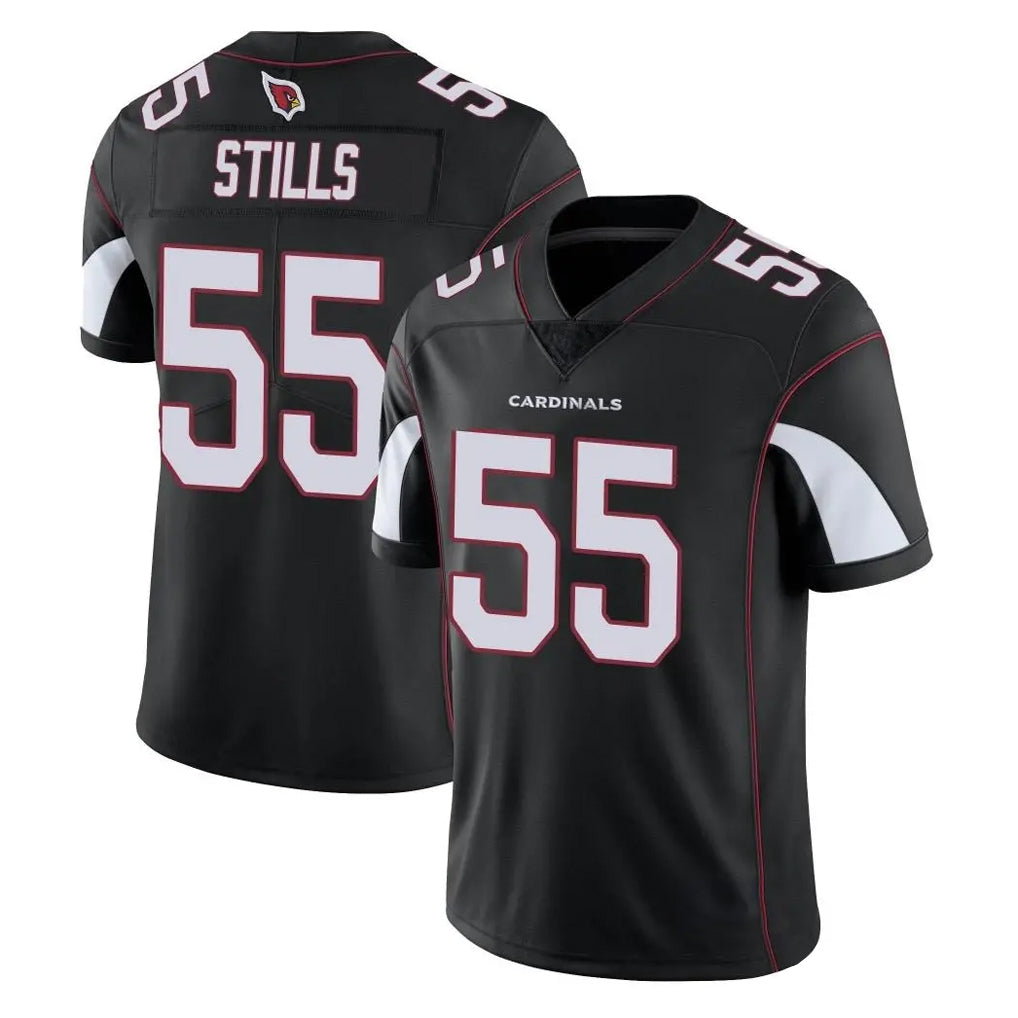 Rebec A.Cardinals #55 Dante Stills Player Black Vapor Limited Home Game Stitched Jerseys