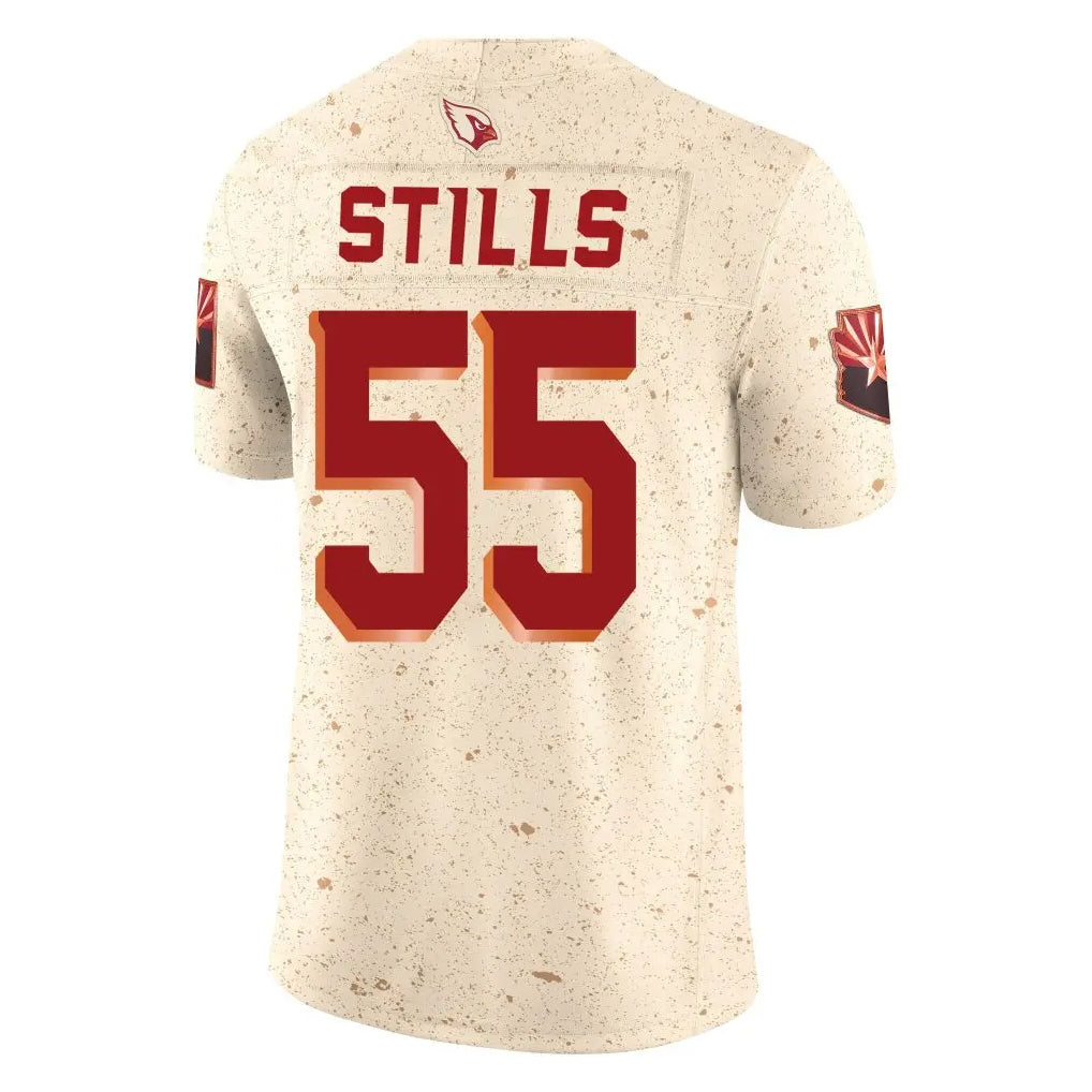 Rebec A.Cardinals #55 Dante Stills Player Cream Rivalries Collection Vapor Limited Home Game Stitched Jerseys