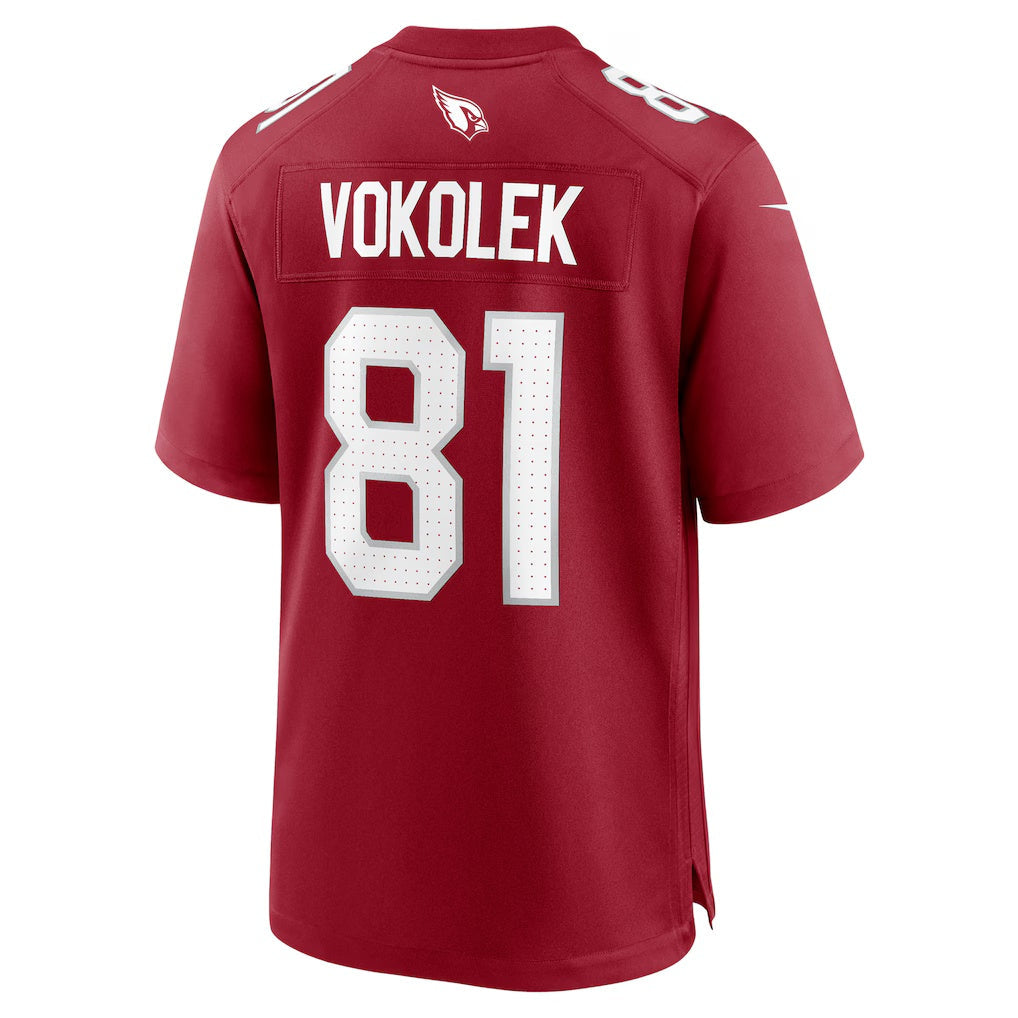 Rebec A.Cardinals #81 Travis Vokolek Cardinal Team Game Jersey