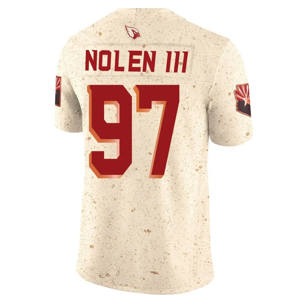 Rebec A.Cardinals #97 Walter Nolen III Player Cream Rivalries Collection Vapor Limited Home Game Stitched Jerseys