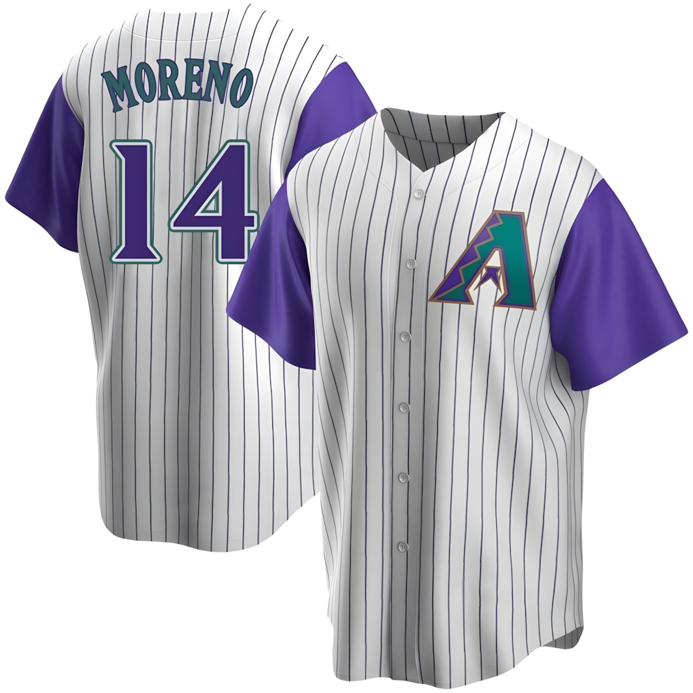 Rebec A.Diamondbacks #14 Gabriel Moreno Player Purple Replica Alternate Cooperstown Collection Stitched Jerseys