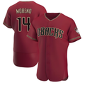 Rebec A.Diamondbacks #14 Gabriel Moreno Player Red Authentic Crimson Alternate Stitched Jerseys