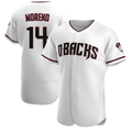 Rebec A.Diamondbacks #14 Gabriel Moreno Player White Crimson Home Stitched Jerseys