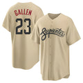 Rebec A.Diamondbacks #23 Zac Gallen Player Light Brown City Connect Cool Replica Stitched Jerseys
