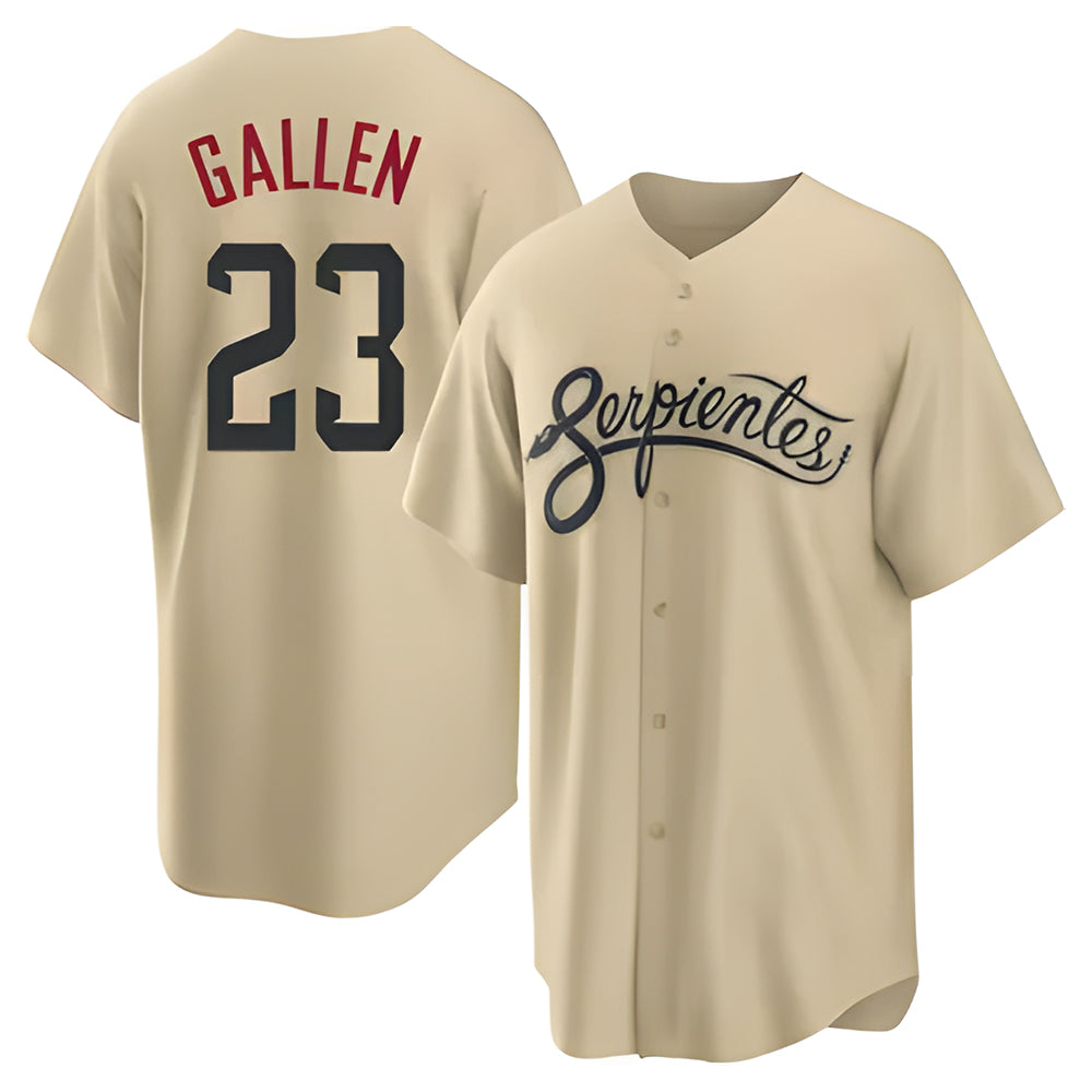 Rebec A.Diamondbacks #23 Zac Gallen Player Light Brown City Connect Cool Replica Stitched Jerseys