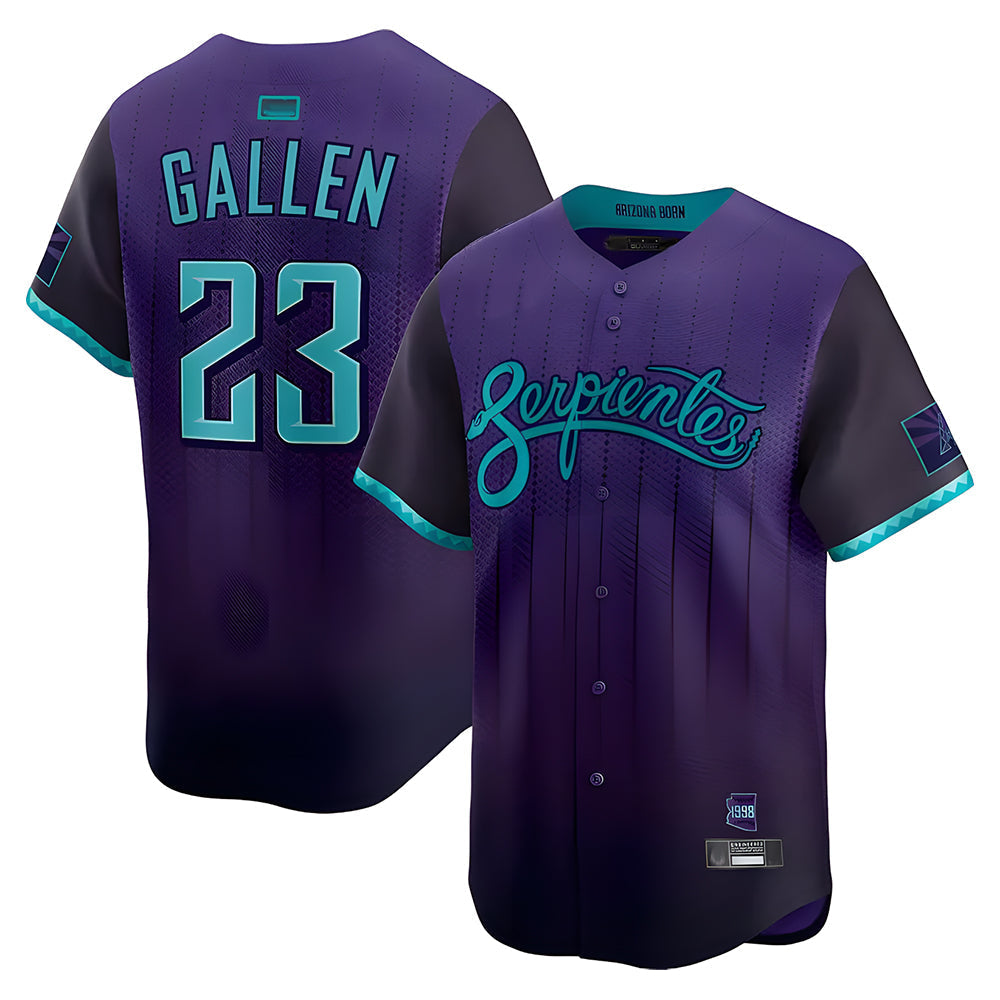 Rebec A.Diamondbacks #23 Zac Gallen Player Purple City Connect Limited Vapor Stitched Jerseys