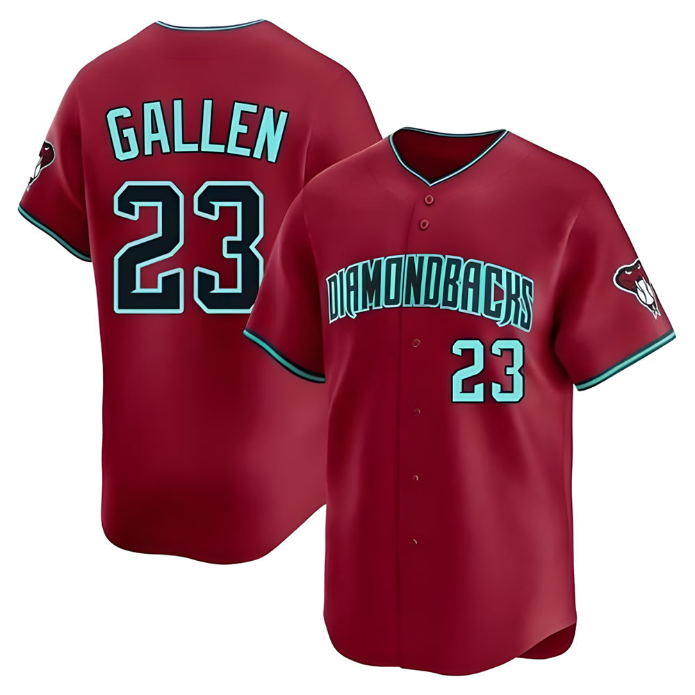 Rebec A.Diamondbacks #23 Zac Gallen Player Red Blue reserve Replica Game Stitched Jerseys