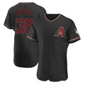 Rebec A.Diamondbacks #38 Paul Sewald Player  Black Alternate Authentic Stitched Jersey