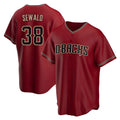 Rebec A.Diamondbacks #38 Paul Sewald Player Red Alternate Replica Stitched Jersey