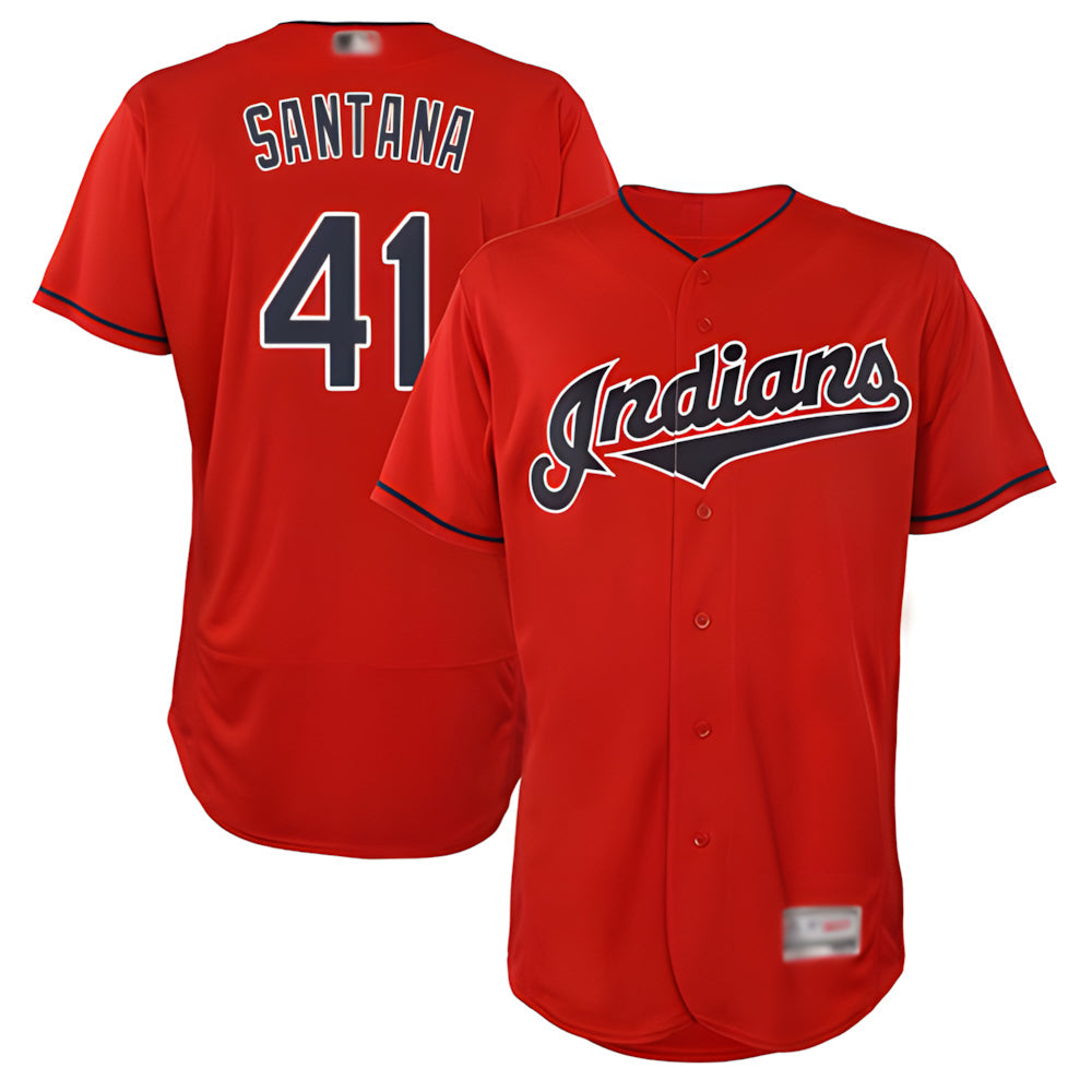 Rebec A.Diamondbacks #41 Carlos Santana Player Red game time Stitched Jersey