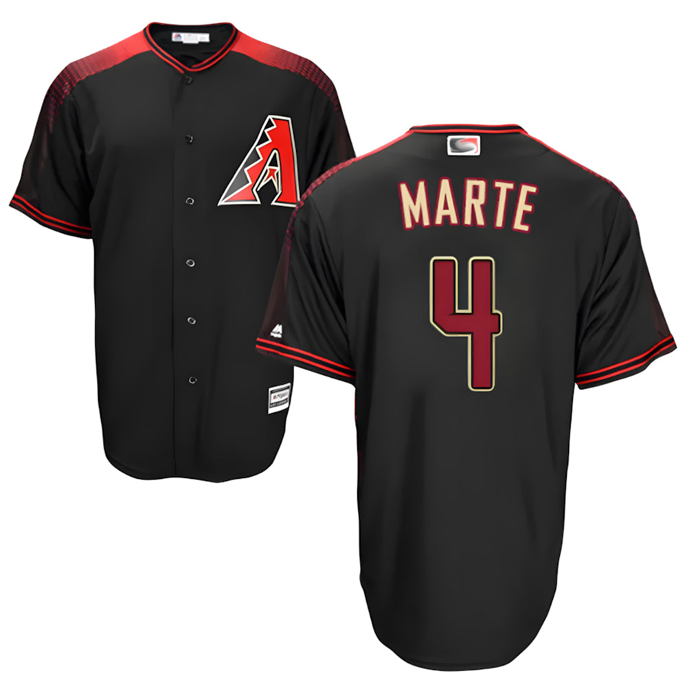 Rebec A.Diamondbacks #4 Ketel Marte Player Black Big & Tall Replica Limited Stitched Jerseys