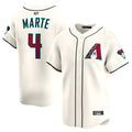 Rebec A.Diamondbacks #4 Ketel Marte Player Cream Limited Stitched Jerseys