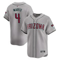 Rebec A.Diamondbacks #4 Ketel Marte Player Gray Replica Game Stitched Jerseys