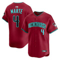 Rebec A.Diamondbacks #4 Ketel Marte Player Red Home Limited Stitched Jerseys