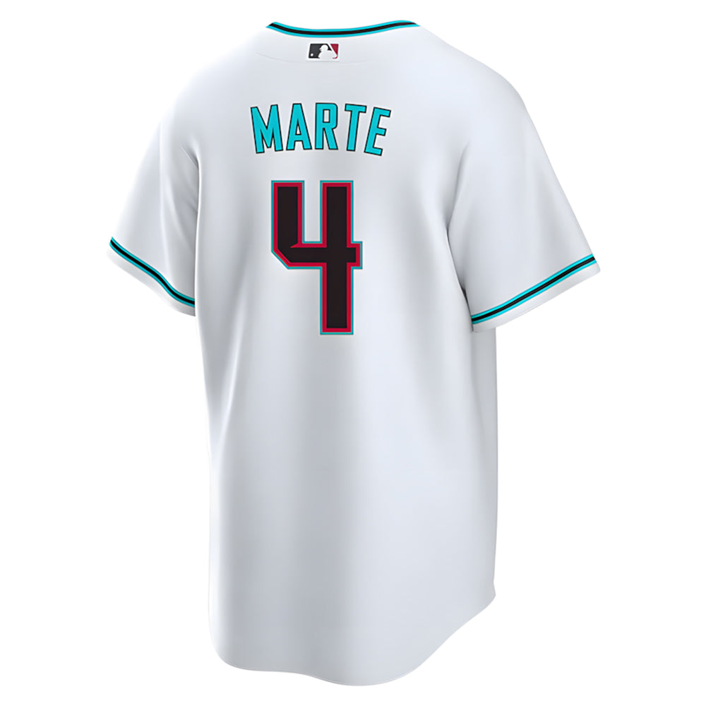 Rebec A.Diamondbacks #4 Ketel Marte Player White Replica Alt Game Stitched Jerseys