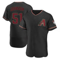 Rebec A.Diamondbacks #51 Randy Johnson Player Black Authentic Alternate Stitched Jerseys
